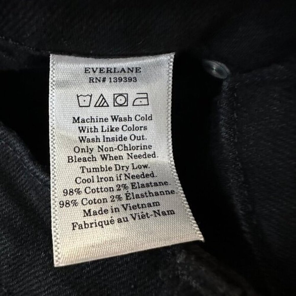 Everlane Black Jeans Crop Straight Boot Women's size 27 4 High Rise - Picture 4 of 8
